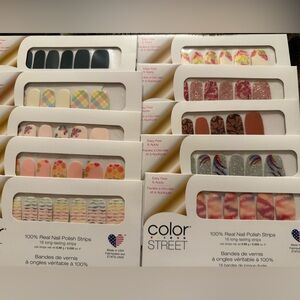Lot of 10 Sets: Color Street Fun & Vibrant Nail Art Collection